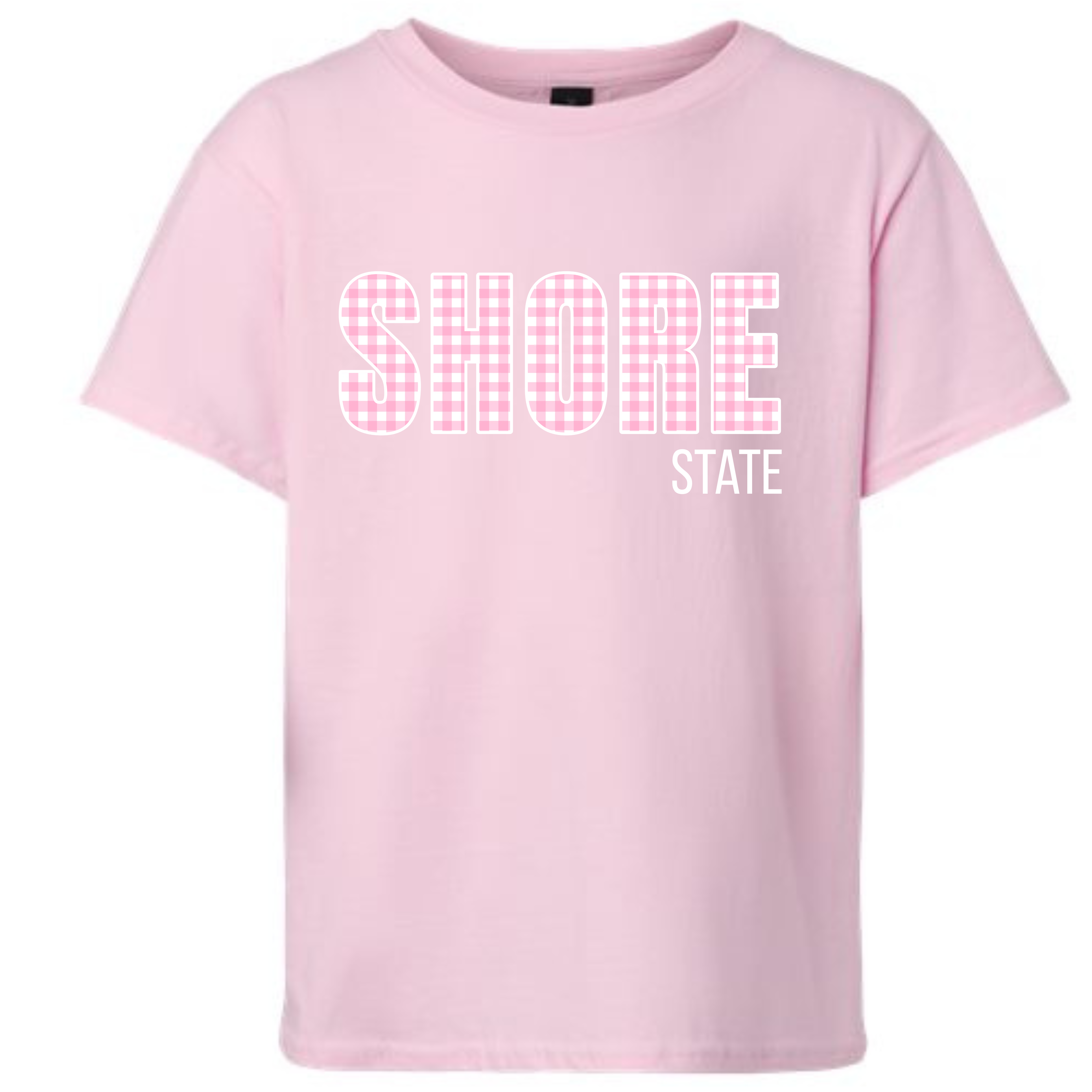 Pink Gingham Shore State T-Shirt