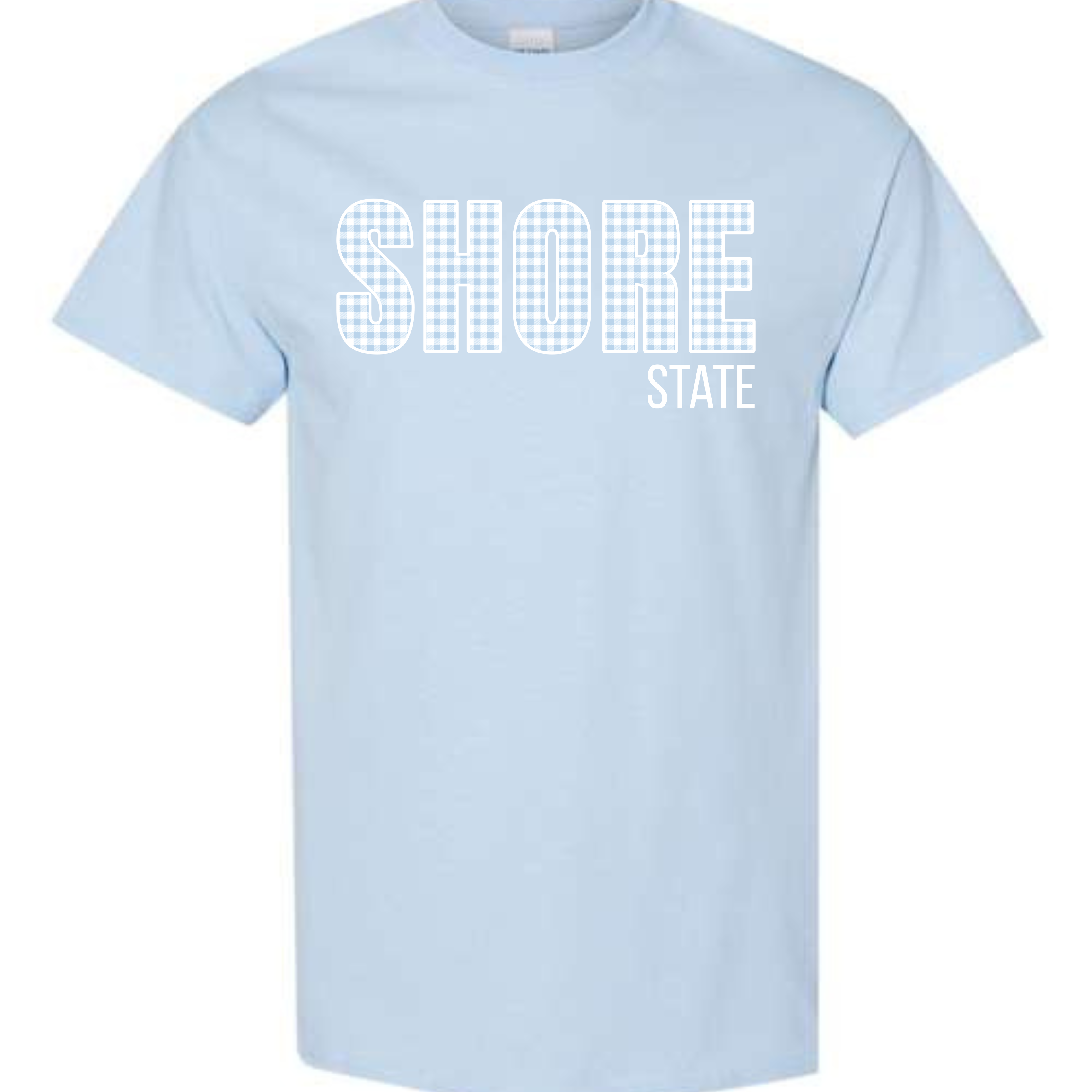 Blue Gingham Shore State T-Shirt