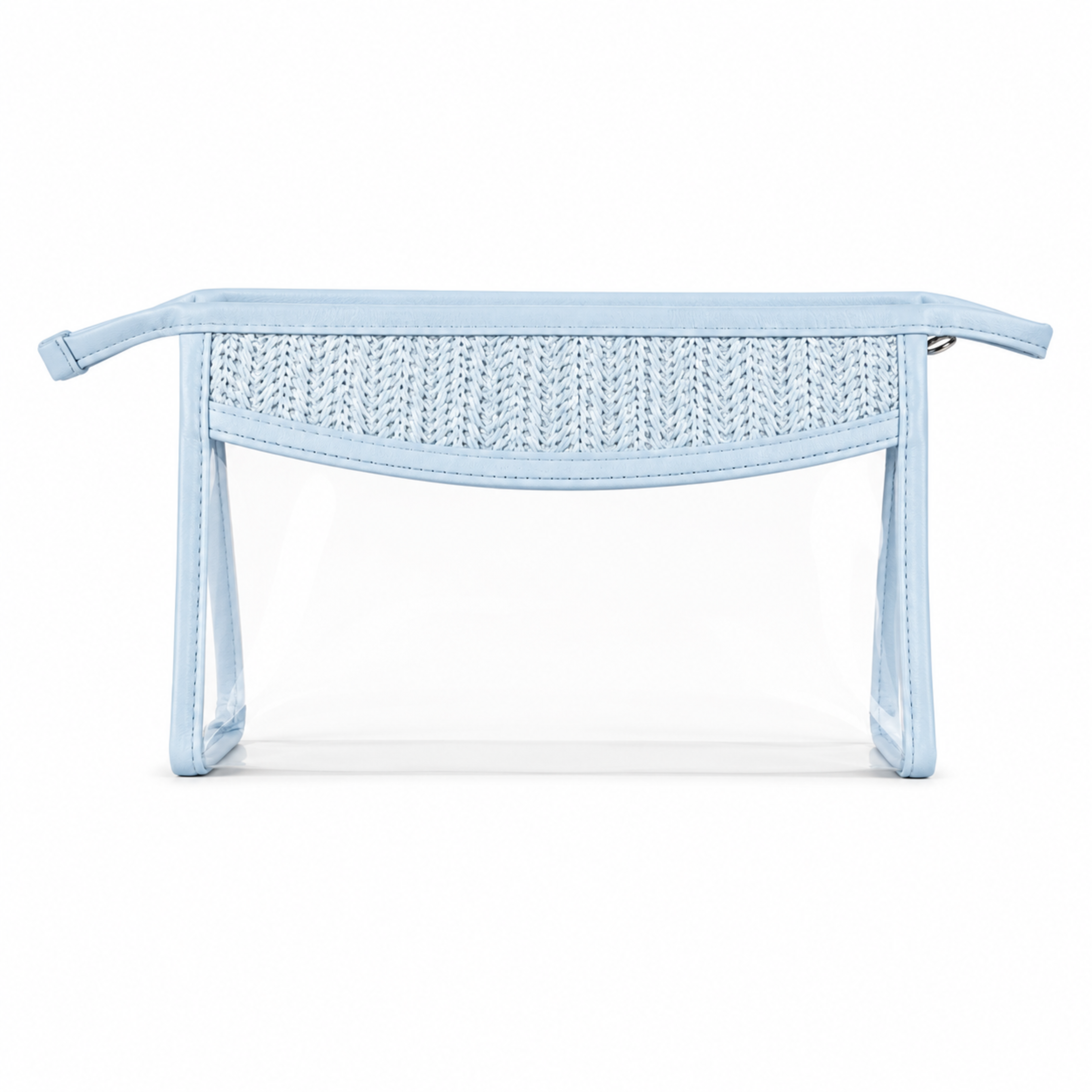 blue clear cosmetic bag
