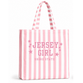 Wide Striped Tote Jersey Girl pink