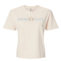 Boxy Cropped Shore State Logo T-Shirt