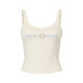 Logo Cropped Ribbed Tank