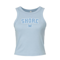 Varsity Crop Ribbed Racerback Tank