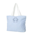 Striped Zipper Tote