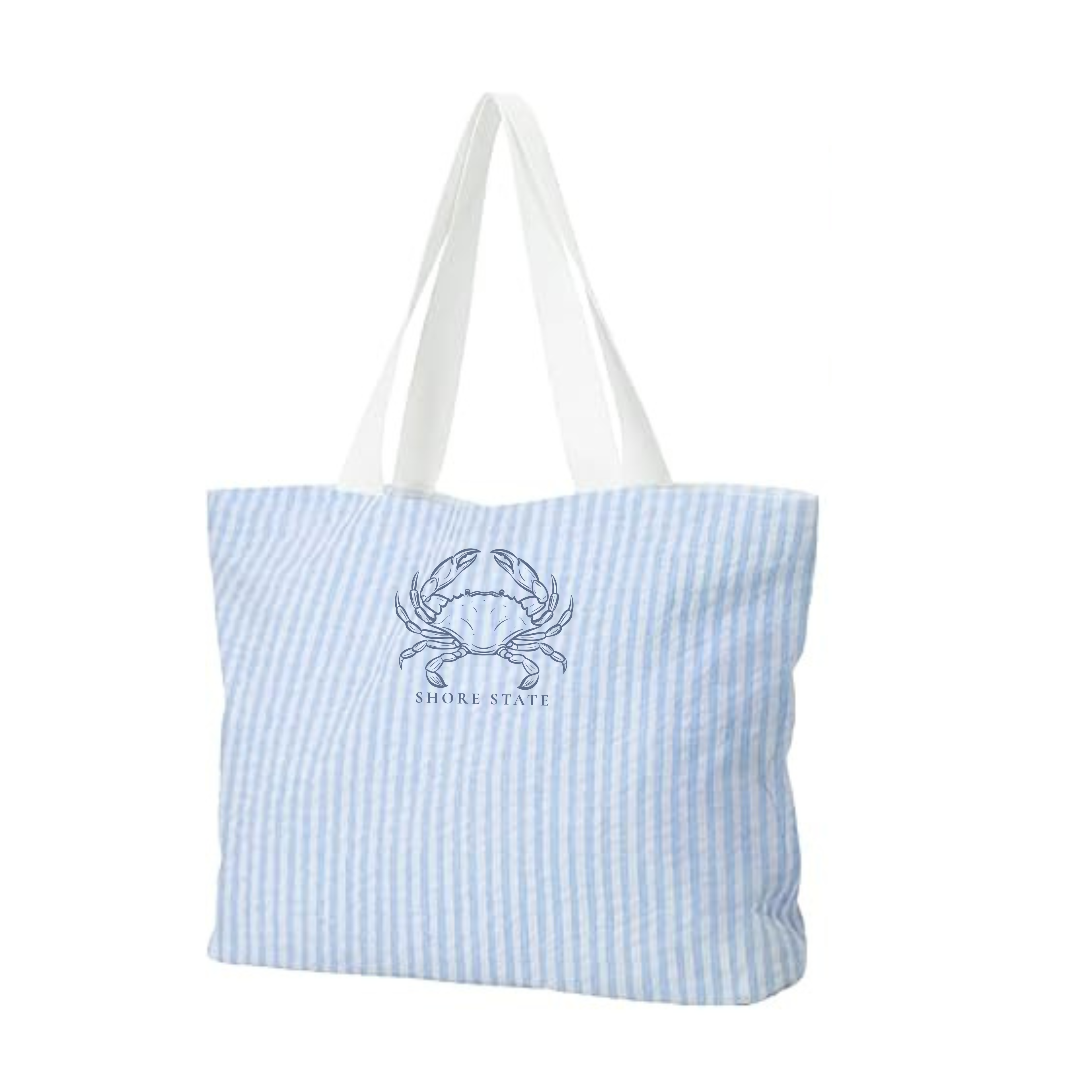 Striped Zipper Tote