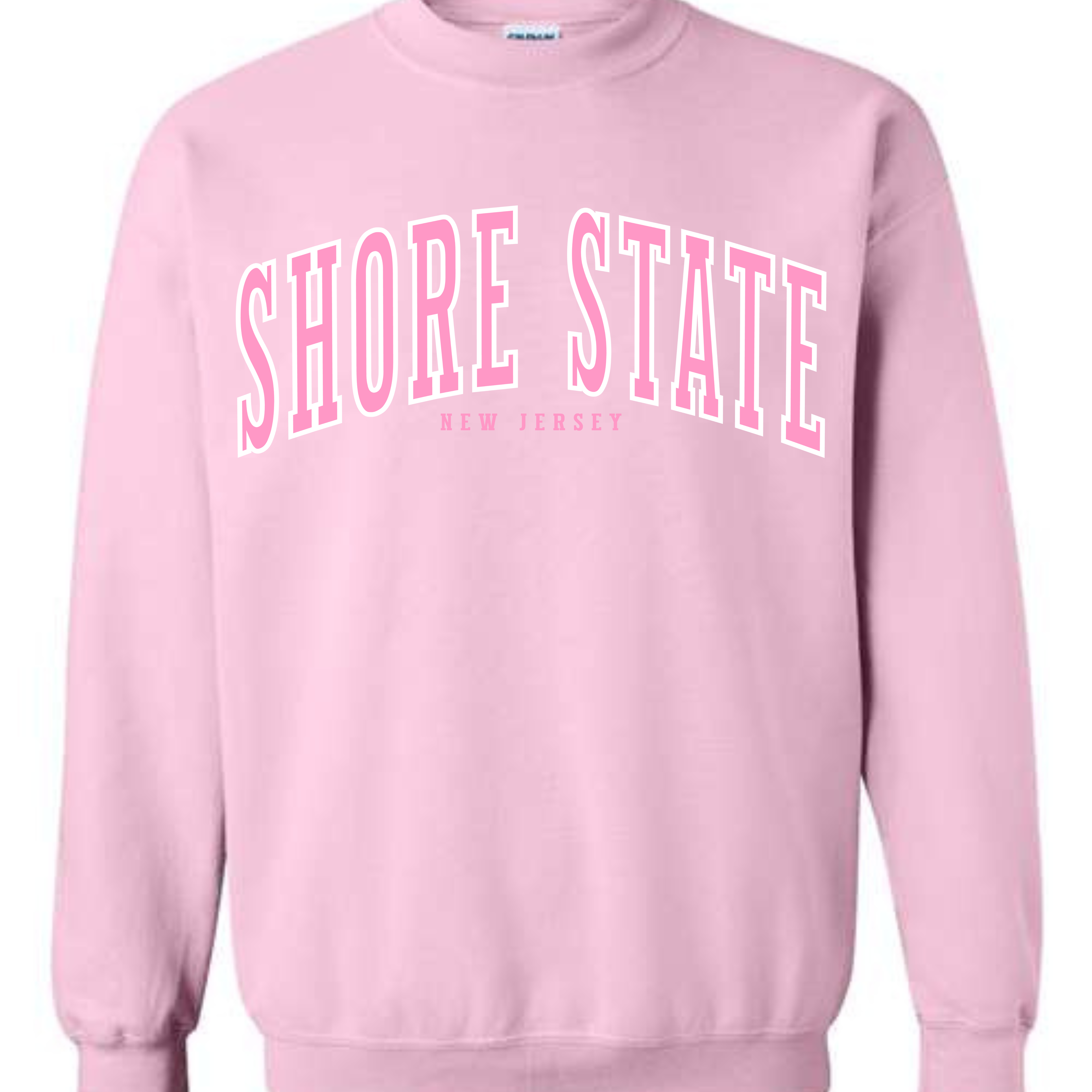 Shore State NJ Sweatshirt Pink