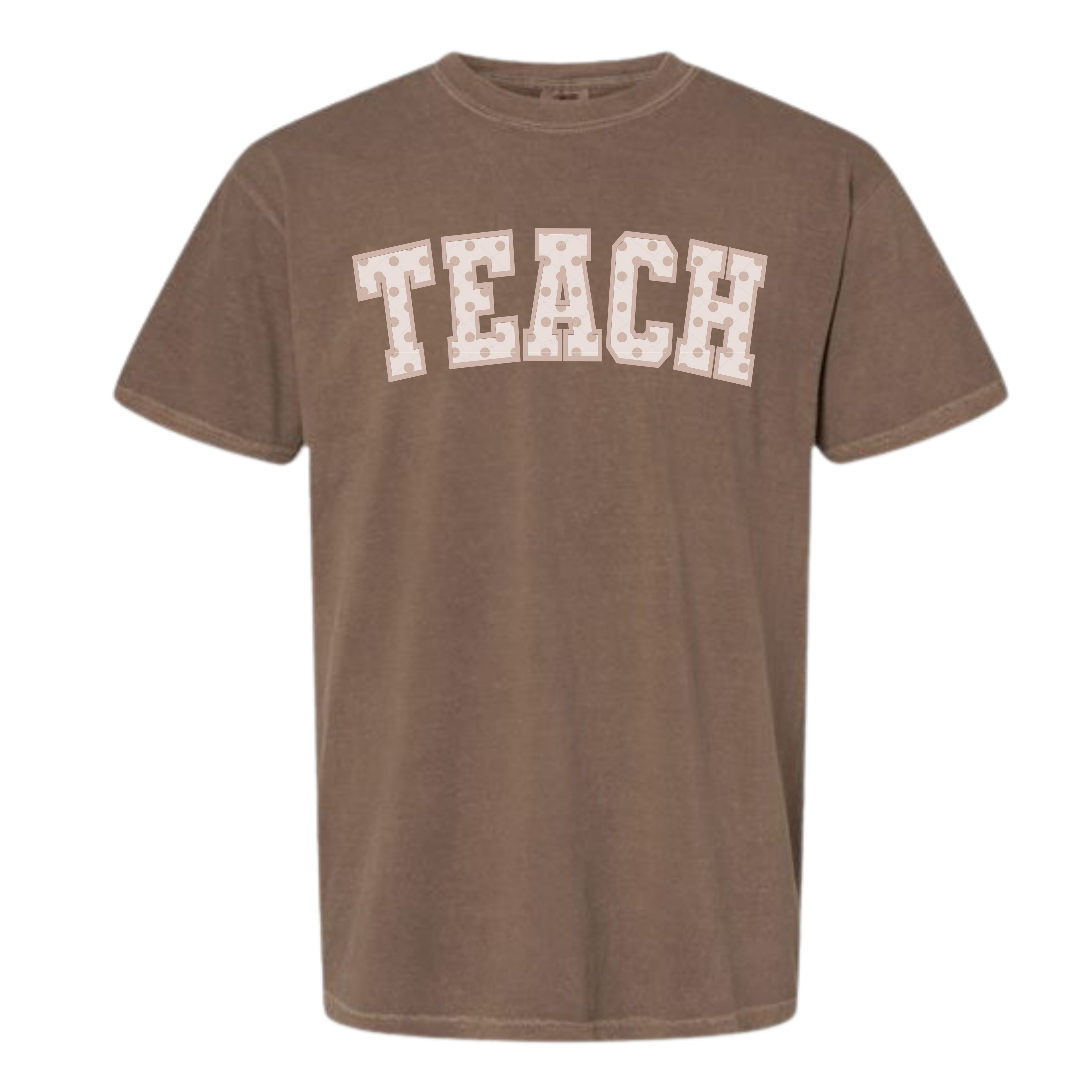 TEACH - Tan Polka Dot